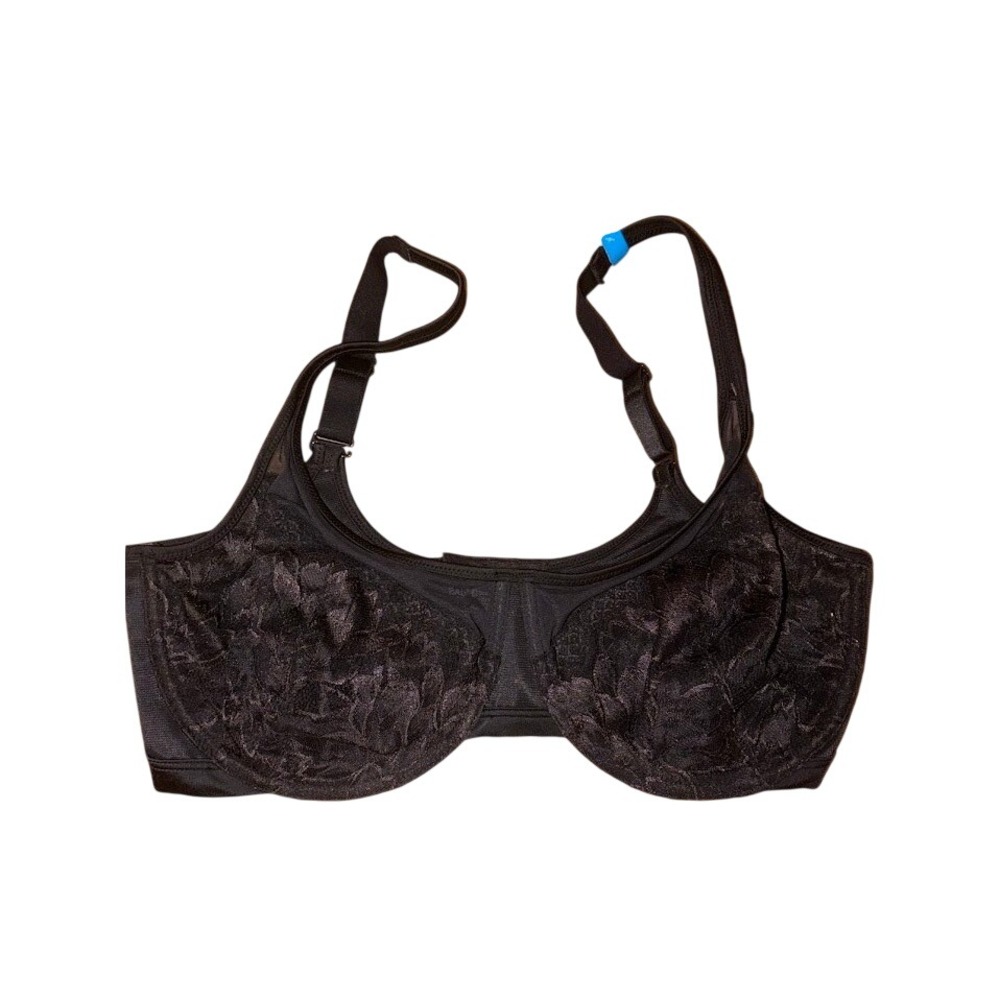New tagged Bali PassionComfort Black Floral Lace Underwire BraSize 38C